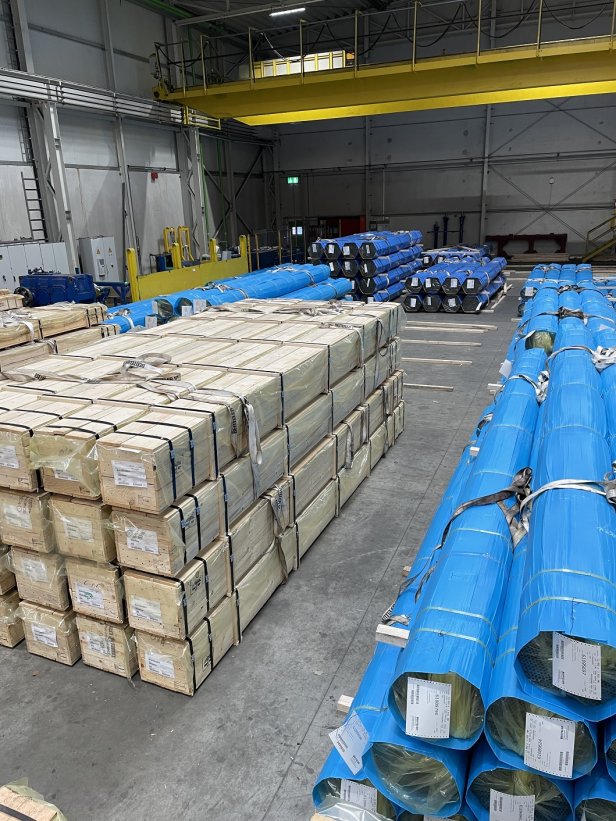 Blocklagerung von Paletten mit Produkten