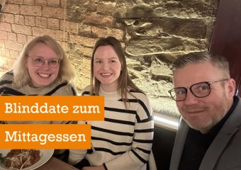 Blinddate zum Mittagessen mit Kollegen