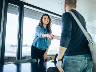 friendly handshake at avitea