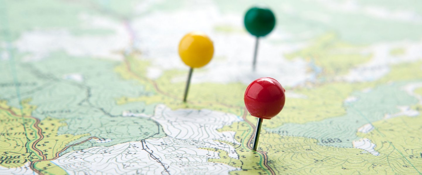 Karte mit Stecknadel avitea-Standorte